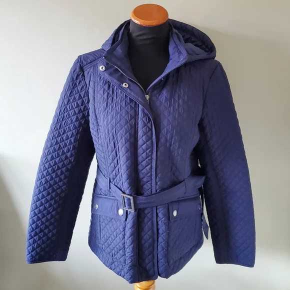 Tommy Hilfiger L Old Money English Cottagecore Equestrian Diamond Quilted Coat - Picture 2 of 11